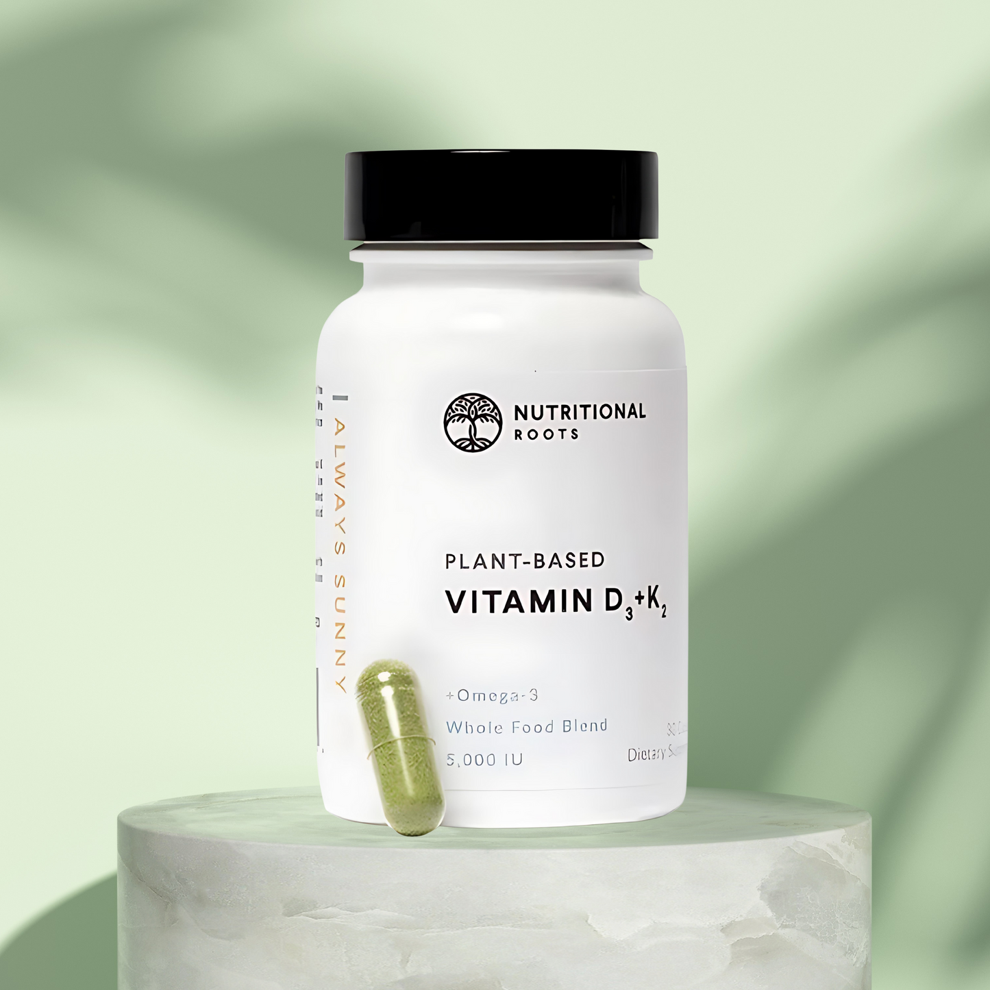 Plant-Based Vitamin D3 + Fermented K2